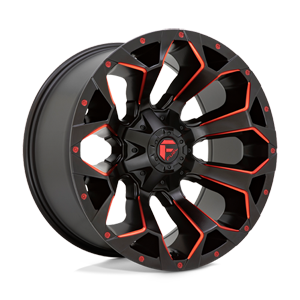 Assault - D787 5 Matte Black Milled with Red Tint